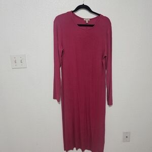 Bordeux side slit dress ribbed size xl